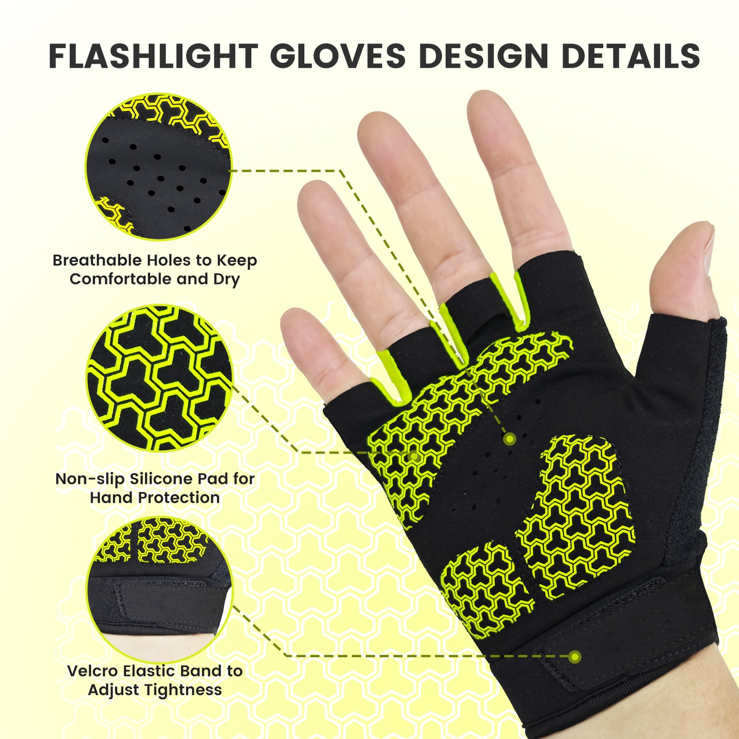 Rechargeable LED Flashlight Gloves – Hands‑Free Lighting Gloves for Mechanics, Camping & Night Work