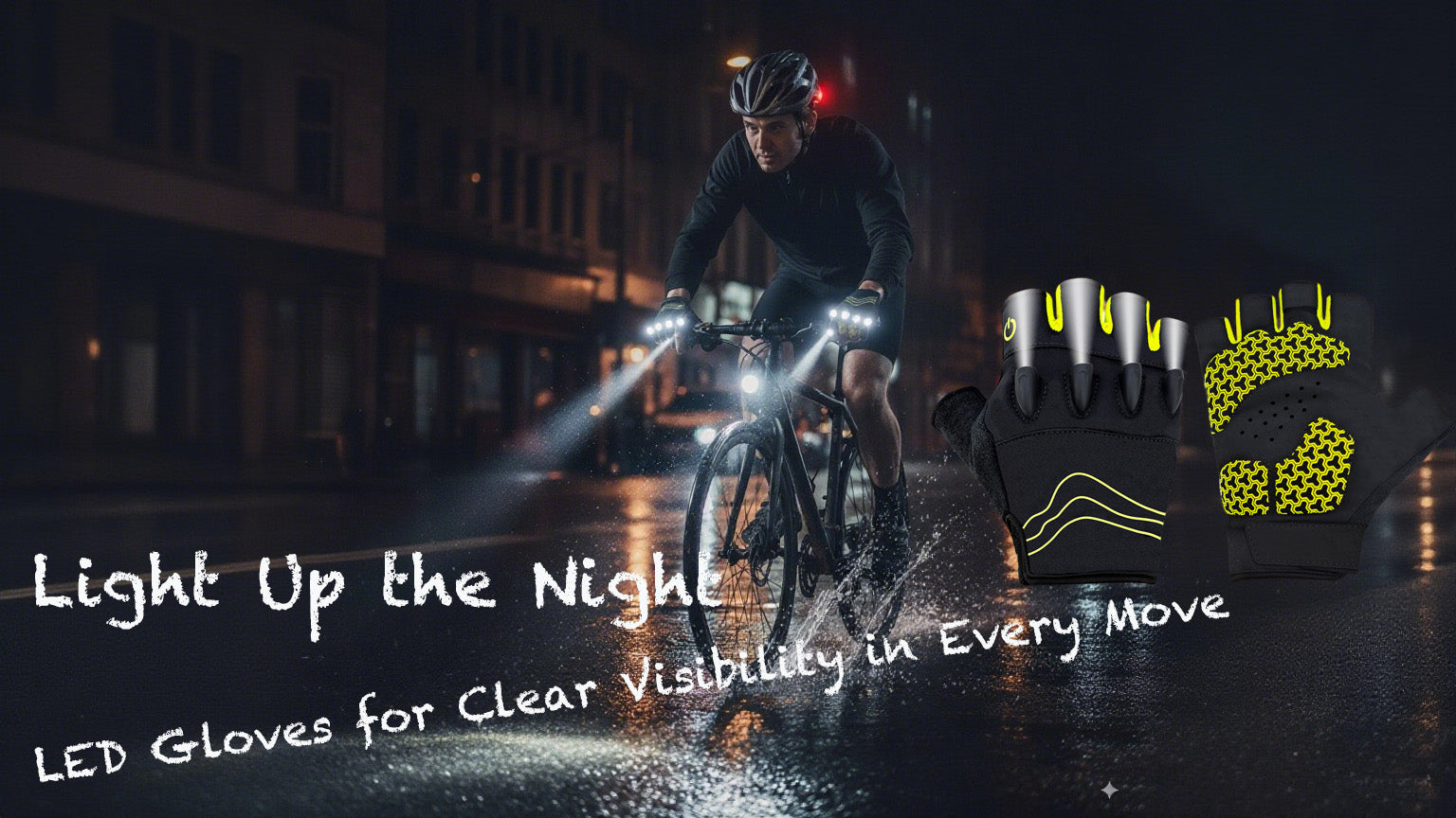 LED Light Gloves with Rechargeable Battery for Outdoor and Work