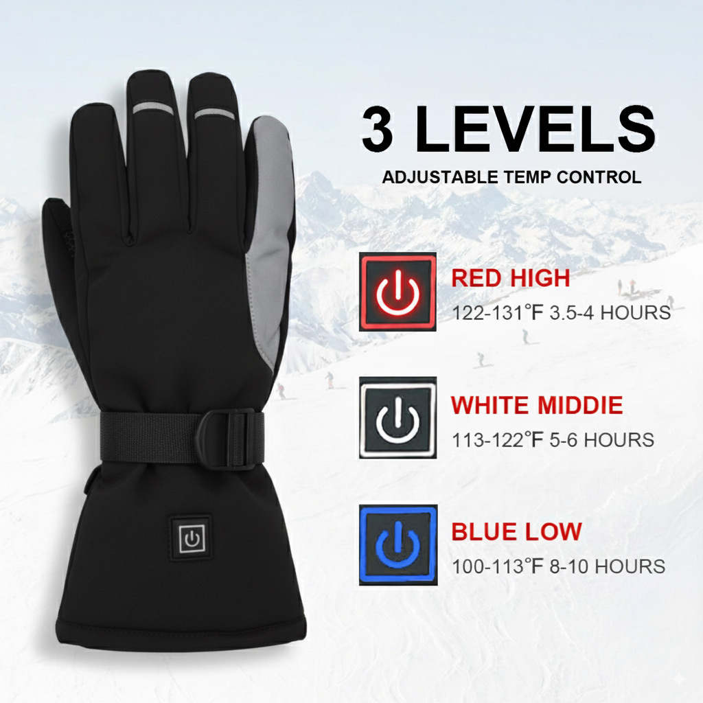 Lightweight Heated Gloves – Full Finger Warmth for Daily Outdoor Use