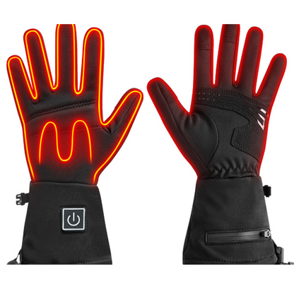 Heated Gloves for Men & Women, 3-Heat Settings Rechargeable Electric Winter Gloves, Finger & Back Hand Heating, Waterproof for Skiing, Cycling & Outdoor Work