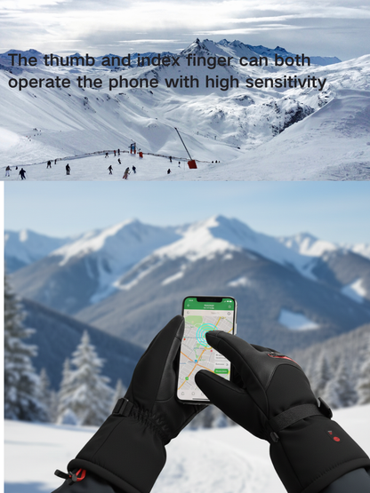 Everyday Heated Gloves with Zipper Pocket – Lightweight Winter Gloves for Daily Use