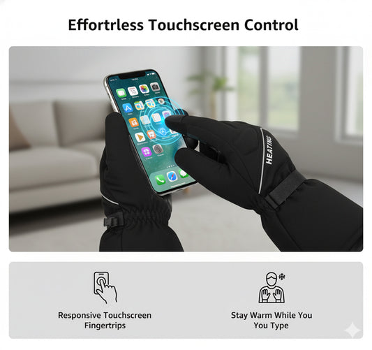 Heated Gloves for Daily Commute & Outdoor Walking – Full Finger, Slim & Stylish
