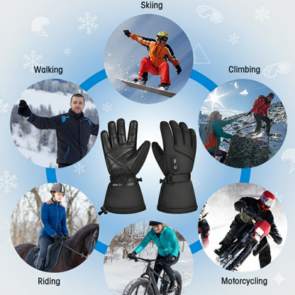 JHG34 Heated Gloves – Waterproof Electric Winter Gloves for Skiing, Cycling & Outdoor Work
