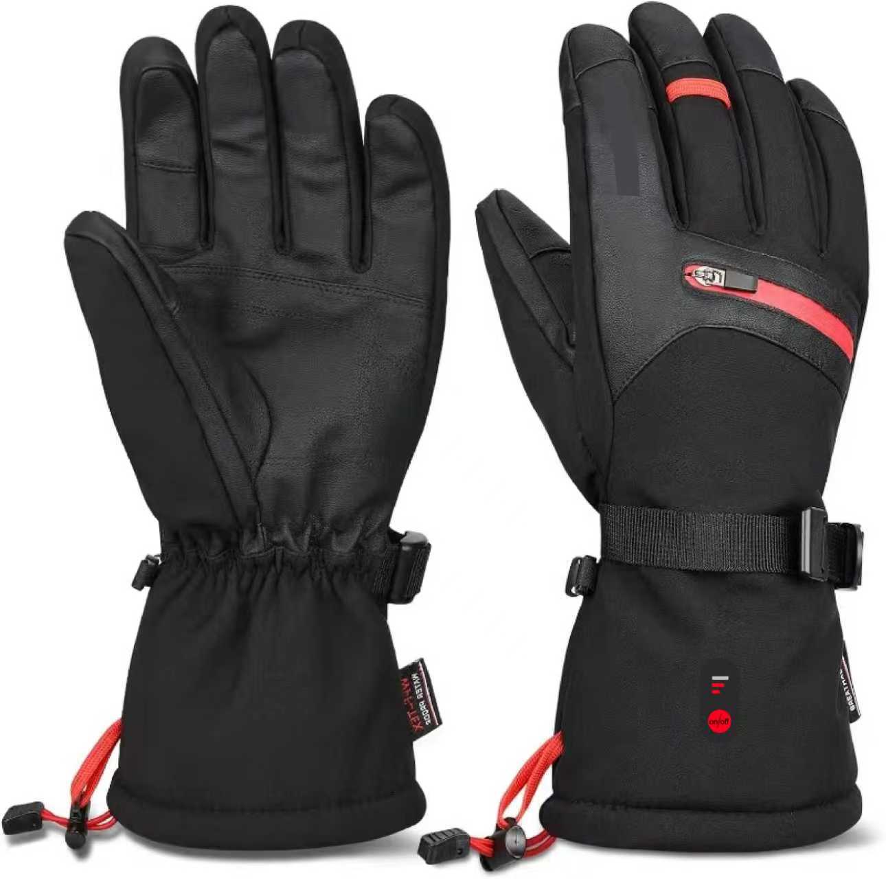 Everyday Heated Gloves with Zipper Pocket – Lightweight Winter Gloves for Daily Use