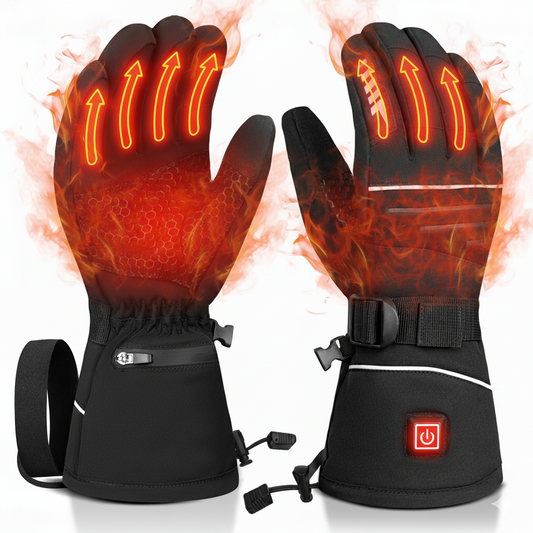Thick Insulated Heated Ski Gloves – Waterproof Winter Gloves for Extreme Cold