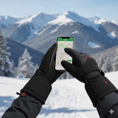 Everyday Heated Gloves with Zipper Pocket – Lightweight Winter Gloves for Daily Use