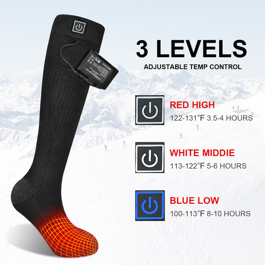 Heated Socks for Winter — Battery Powered Thermal Socks for Outdoor Sports, Hunting, and Cold Weather Work