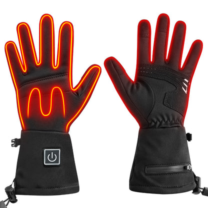 Heated Gloves for Men & Women, 3-Heat Settings Rechargeable Electric Winter Gloves, Finger & Back Hand Heating, Waterproof for Skiing, Cycling & Outdoor Work