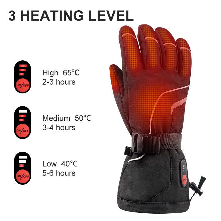 Electric Heated Ski Gloves – Battery Powered Winter Warmth for Skiing, Snowboarding & Outdoor Sports